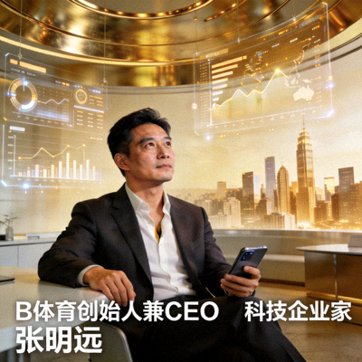 B体育创始人兼CEO张明远先生肖像 - 一位充满远见与活力的科技企业家