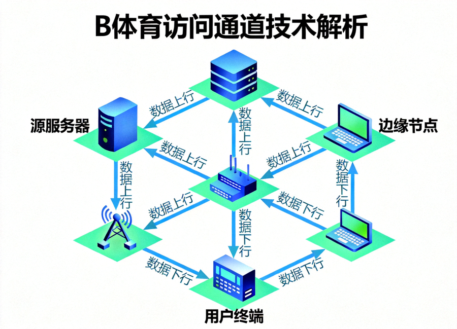 B体育访问通道技术解析配图，展示网络节点拓扑与数据传输路径示意