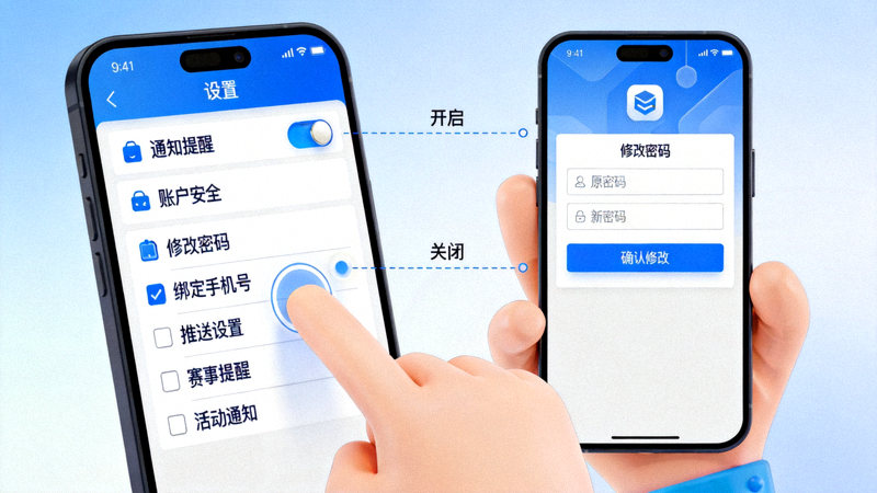 b体育移动端设置项调整后的界面展示与操作示意