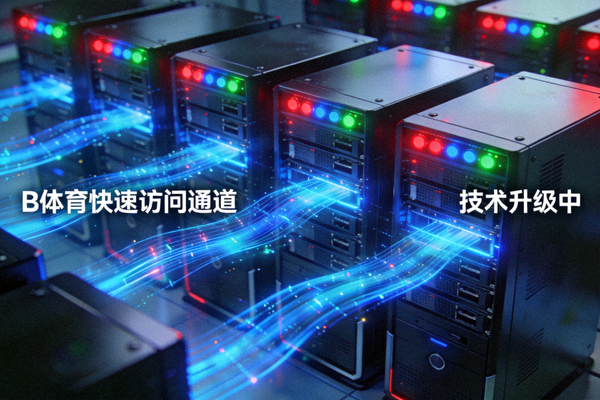 B体育快速访问通道技术升级配图 - 服务器机房中闪烁的指示灯与网络数据流